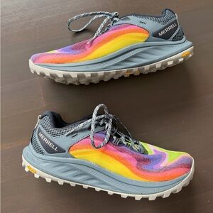 NWOT Merrell Antora 3 Rainbow Trail Running Sneakers size 8